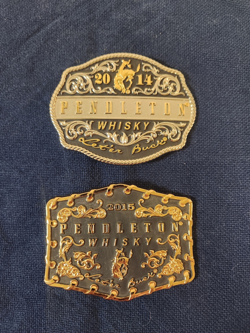 Vintage Pendleton Whiskey Belt Buckles (2)